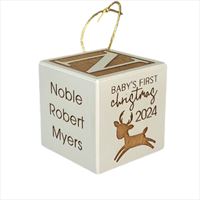 Baby's 1st Christmas Stylized Ruler Ornament